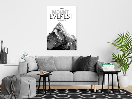 Schilderij - Mount Everest (1 Part) Vertical