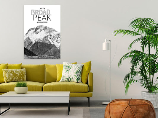 Schilderij - Broad Peak (1 Part) Vertical