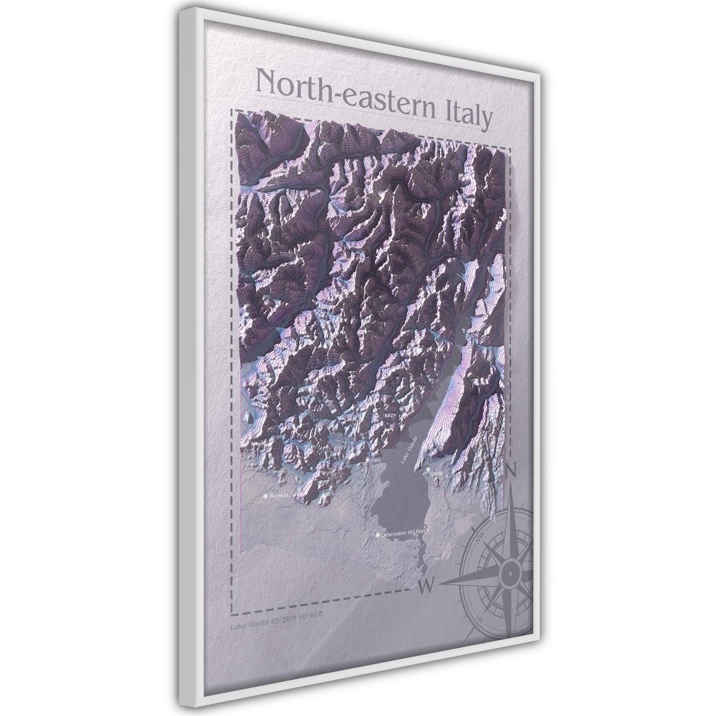 Reliefkarte: Nordostitalien