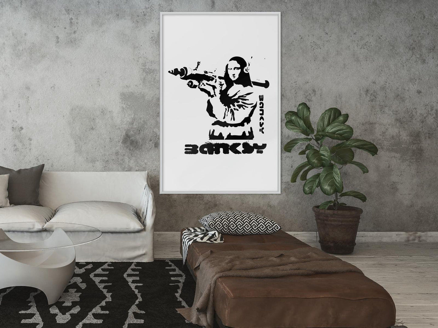Banksy: Mona Lisa mit Bazooka I