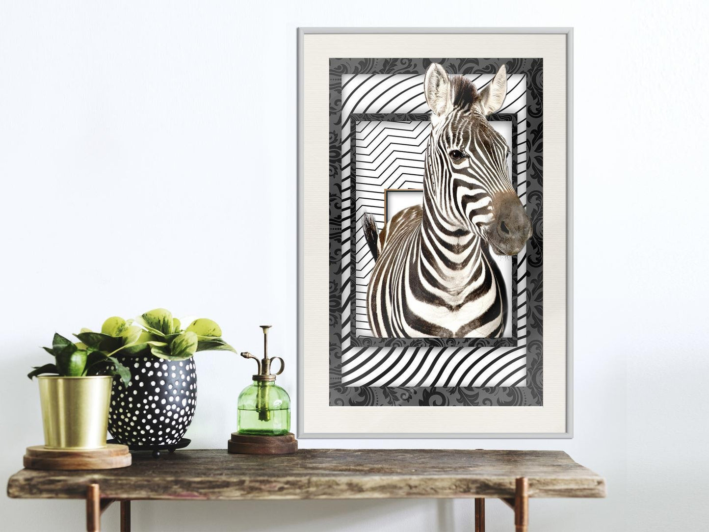 Zebra im Rahmen