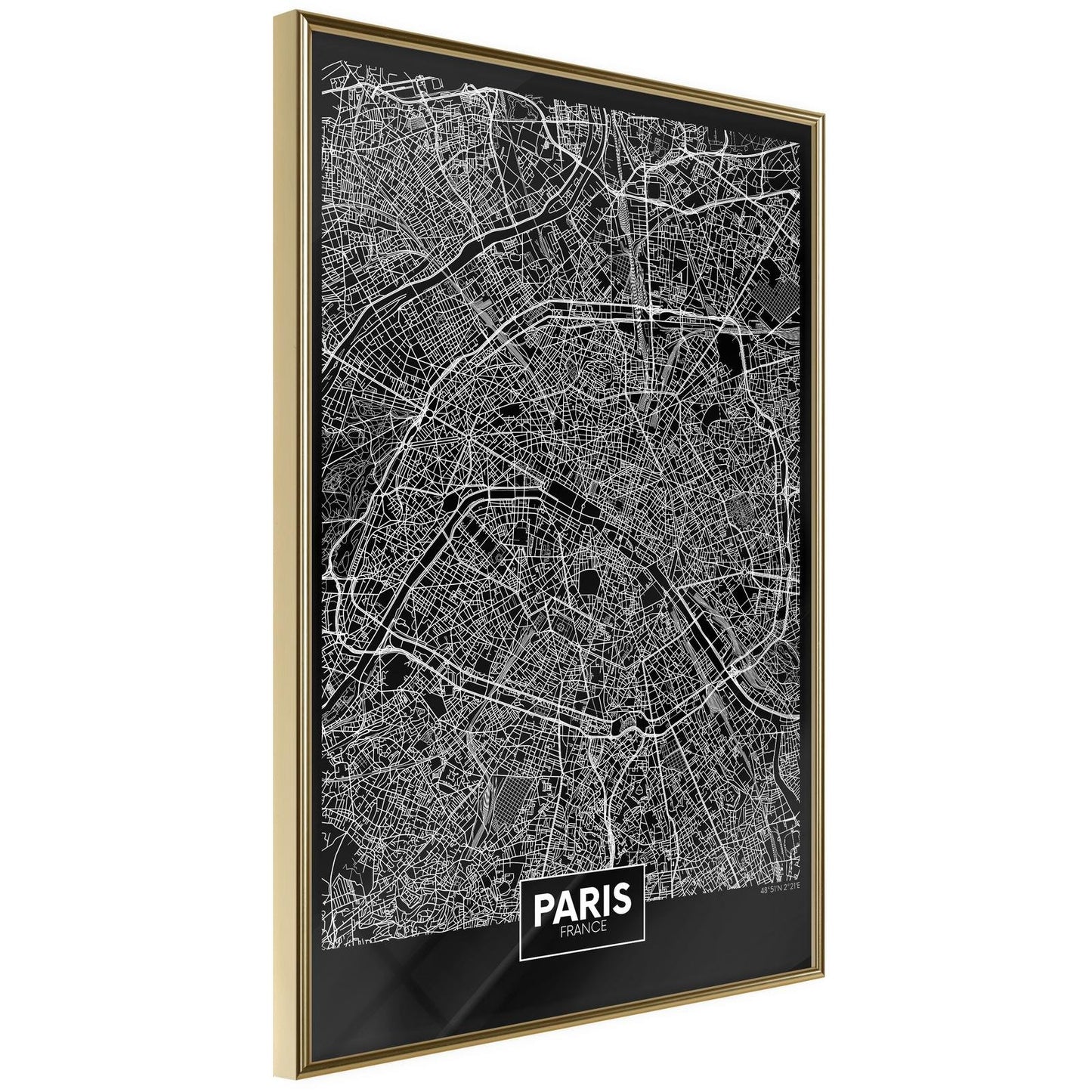 Stadtplan: Paris (dunkel)